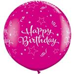Jumbo Birthday Balloon<br>Wild Berry<br>2 pack