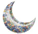 Crescent Moon Holographic Silver