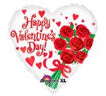 Valentine's White with Red Roses<br>3 pack