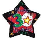 30th Birthday Star<br>3 pack