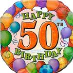 50th Birthday Balloons<br>3 pack