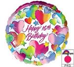 16th Birthday Sparkling Hearts <br>3 pack