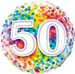 50th Rainbow Confetti<br>3 pack
