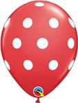 Big Polka Dots<br>Red with White Dots<br>50 pack