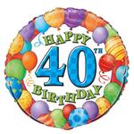 40th Birthday Balloons<br>3 pack